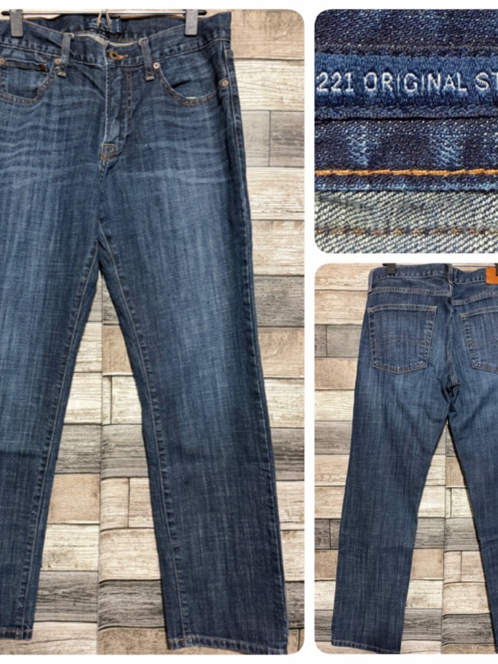 Lucky Brand 221 Original Straight Jeans Men’s 32x30 Dark Wash Blue Denim Stretch